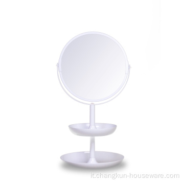 Specchio da tavolo per trucco con lente d&#39;ingrandimento rotonda cosmetica